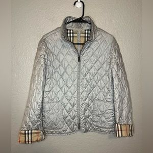 Burberry Nova Check Quilted Zip Up Jacket